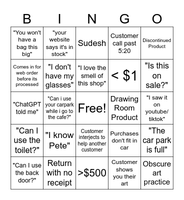Do you have Liquatex? Bingo Card