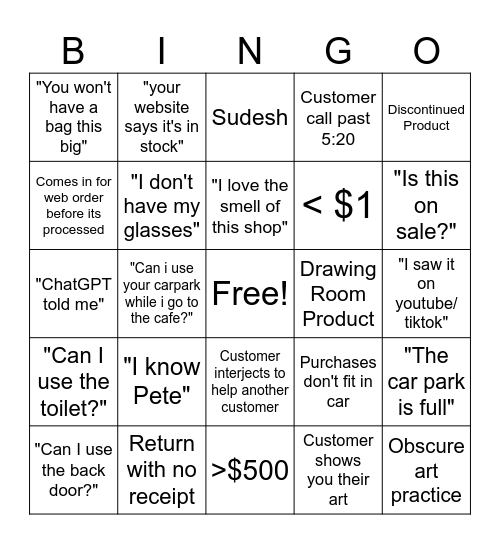 Do you have Liquatex? Bingo Card