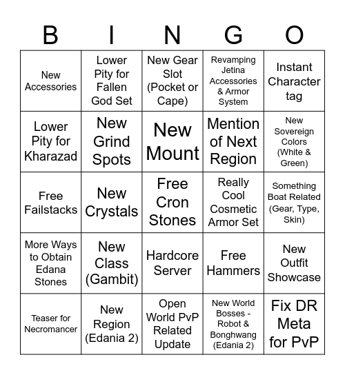 Blackout Bingo (Guaranteed Bingo) Bingo Card