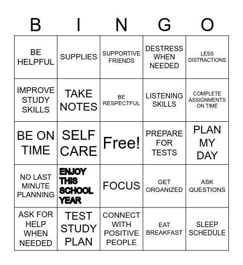 FALL INTO LEARNING Bingo Card