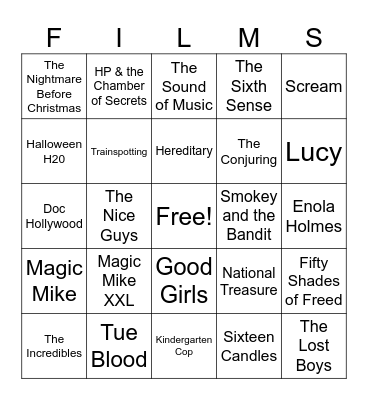 Movies_07252026 Bingo Card