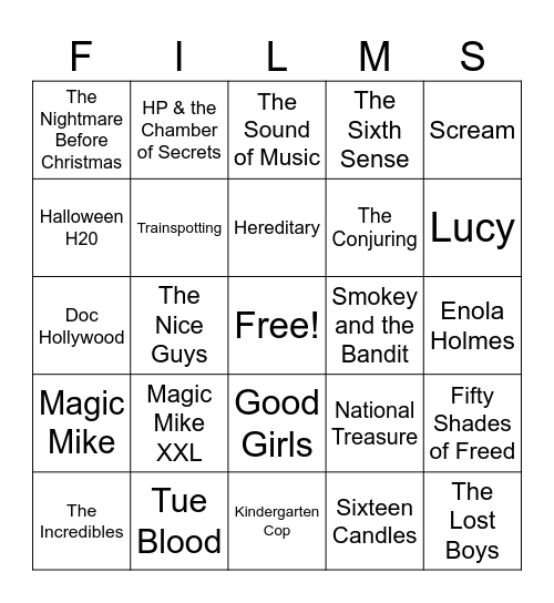 Movies_07252026 Bingo Card