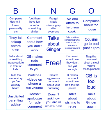 Beach Please Bingo Card