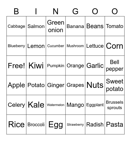 Coleopy Park August Bingo Card