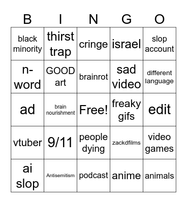Ig reels bingo Card