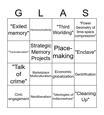 "GLOBAL ASIA IN CHICAGO" PART 1 Bingo Card