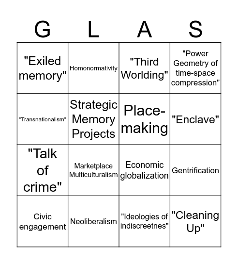 "GLOBAL ASIA IN CHICAGO" PART 1 Bingo Card