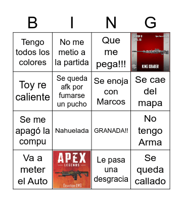NAHUEL BINGO Card