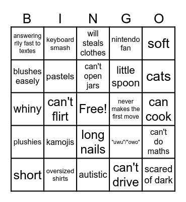 bottom bingo Card