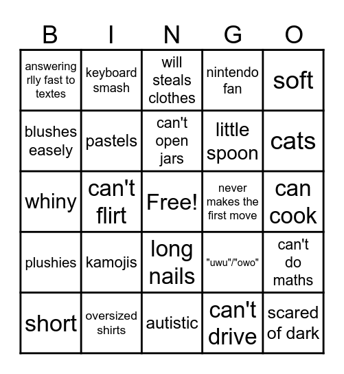 bottom bingo Card