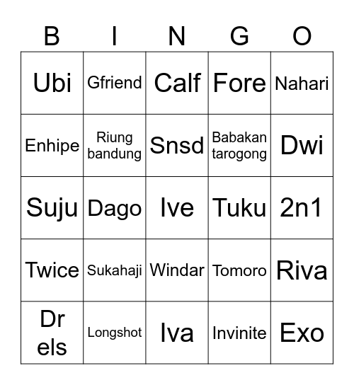 Bingo Card