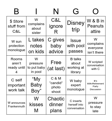 Hotel Breakers (of my spirit) Bingo Card