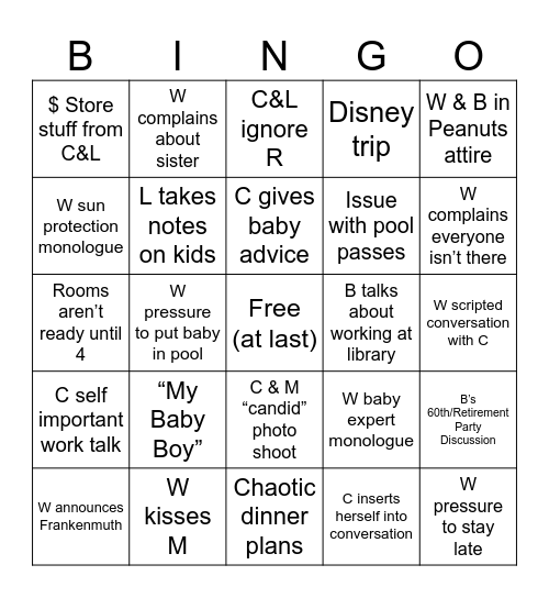 Hotel Breakers (of my spirit) Bingo Card