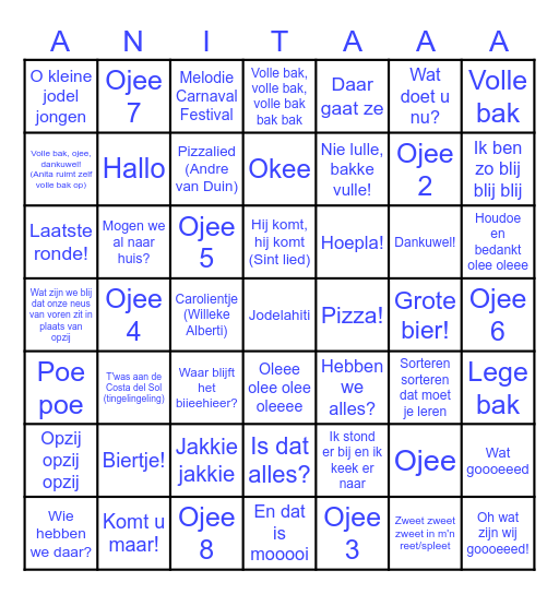 Anita's pensioen bingo Card