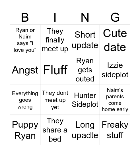 Crush update 9. Bingo Card