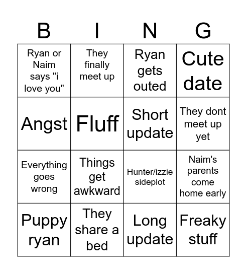 Crush update 9. Bingo Card