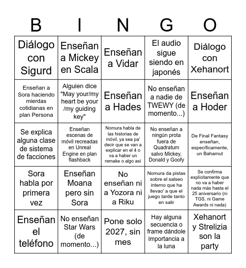 KH4 en D23 Bingo Card