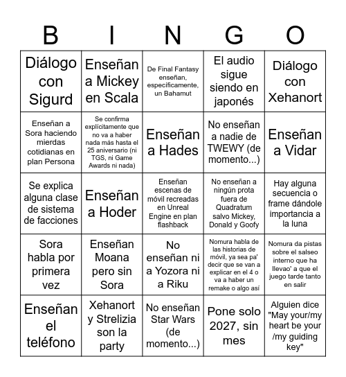 KH4 en D23 Bingo Card