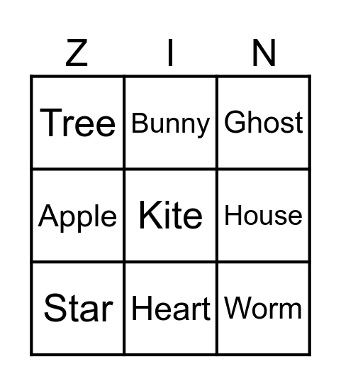 Joey Zingo Board Bingo Card