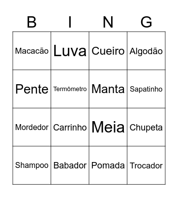 Chá da Maria Tereza Bingo Card