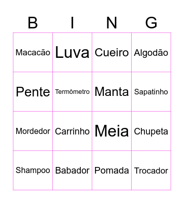 Chá da Maria Tereza Bingo Card
