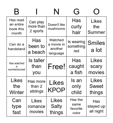 Bingo Card