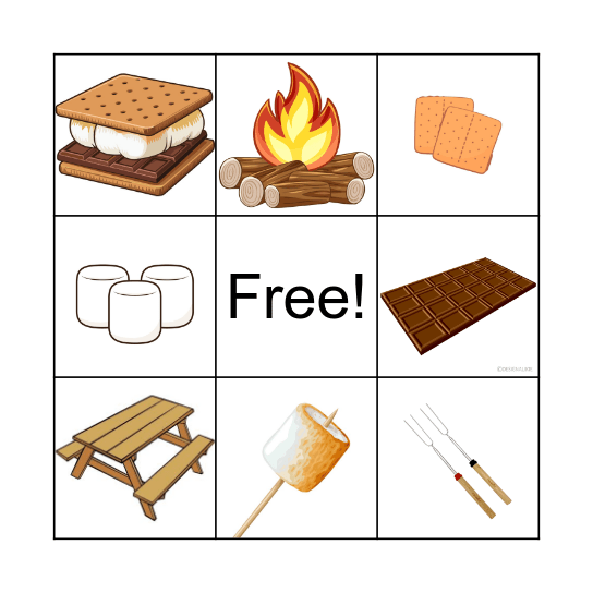 S'MORES Bingo Card