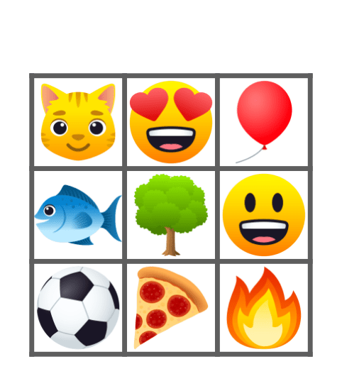 EMOJI BINGO Card