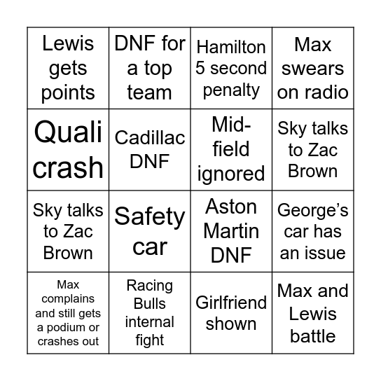 Untitled Bing Bingo Card