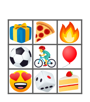EMOJI BINGO Card