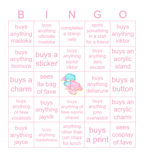 mcm aug 26 Bingo Card