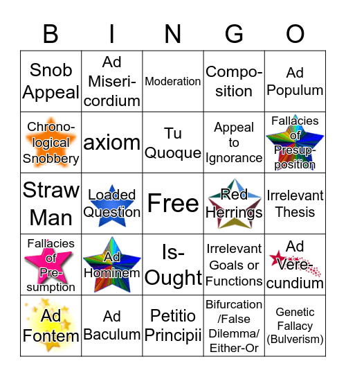 Logic Bingo 1 Bingo Card