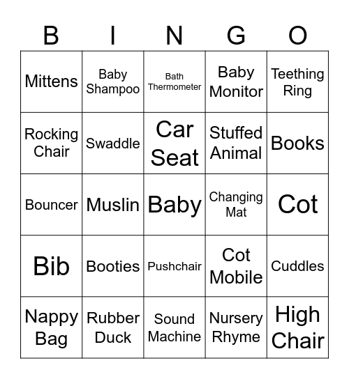 Baby Bingo Card