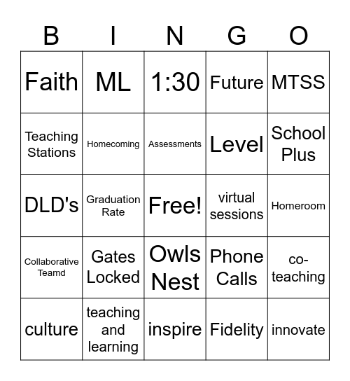 GOC 26-27 Bingo Card