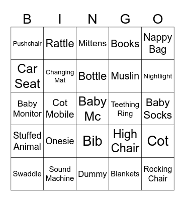 Baby Bingo Card