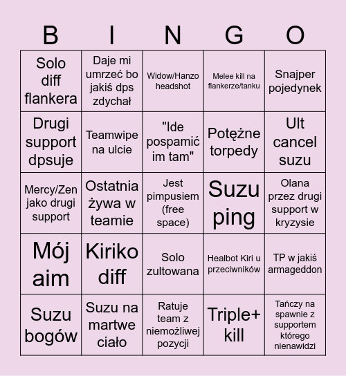 HEŁHEŁHEŁ Bingo Card