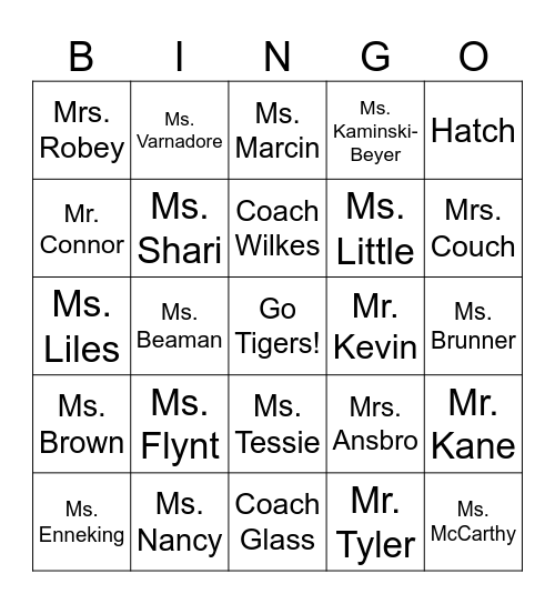 LEAP Bingo Card