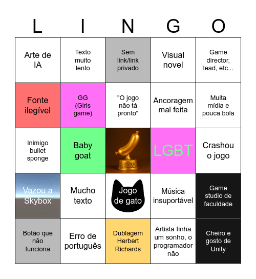 Bingo da Linguiça Bingo Card