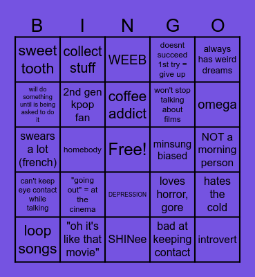 Nox Bingo Card
