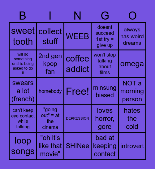 Nox Bingo Card