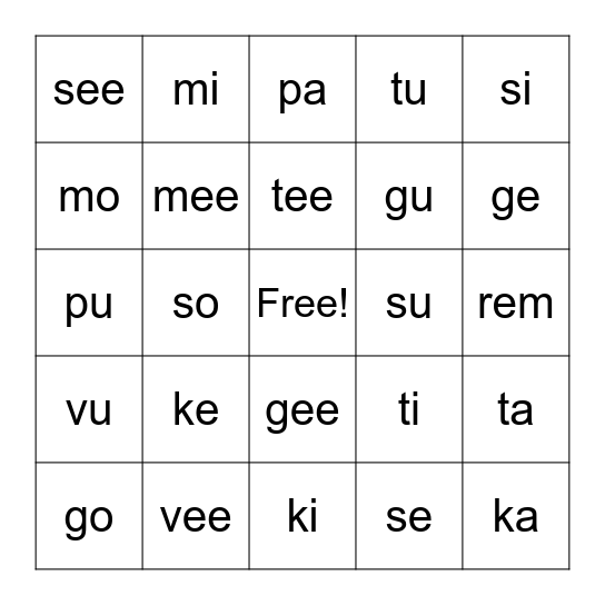 Bigo Bingo Card