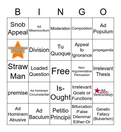 Logic Bingo 2 Bingo Card