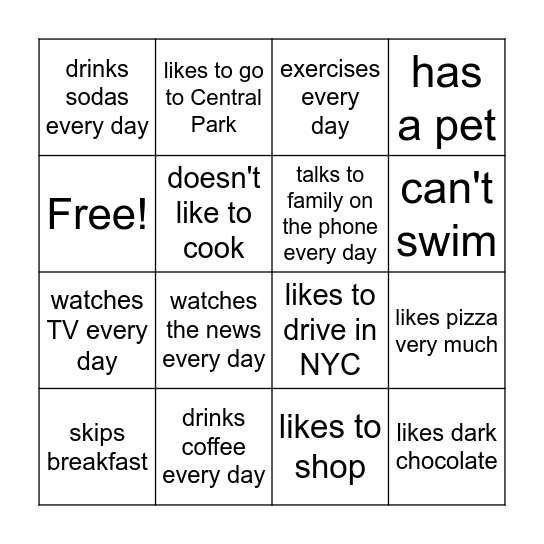 People Bingo_Literacy Bingo Card