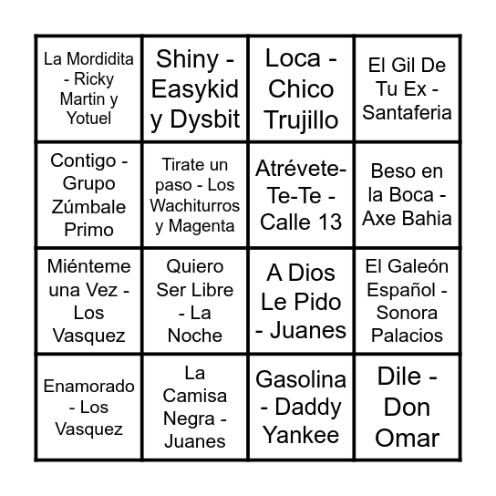 PERSONAL DE BINGO Card