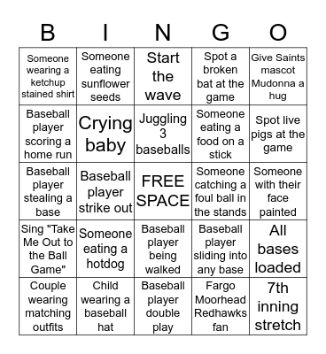 TEAM ________ Bingo Card