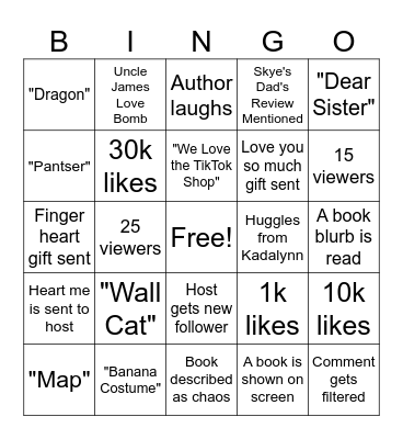 R. Thompson's Unhinged Release Party Bingo Card