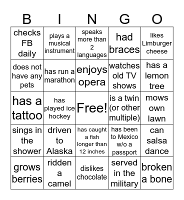 Flamingo Bingo Card