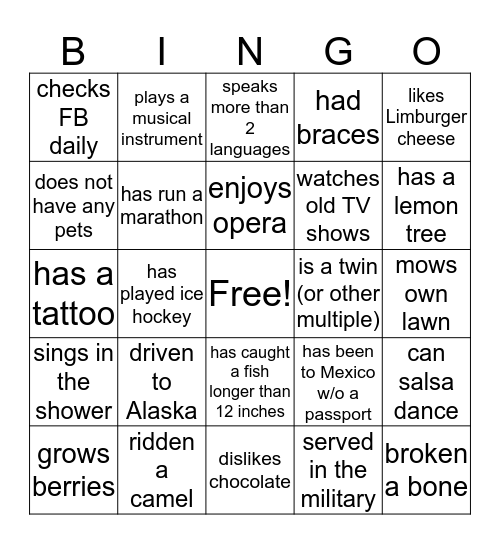 Flamingo Bingo Card