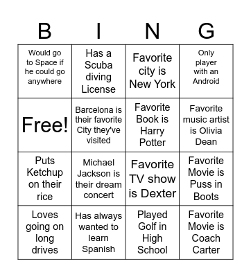 Get to know MBB Bingo Card