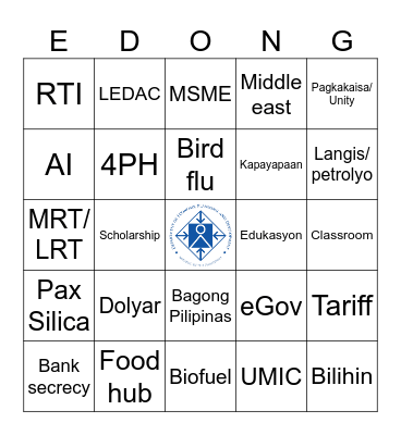SONA 2026 Bingo Card